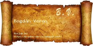 Bogdán Veron névjegykártya
